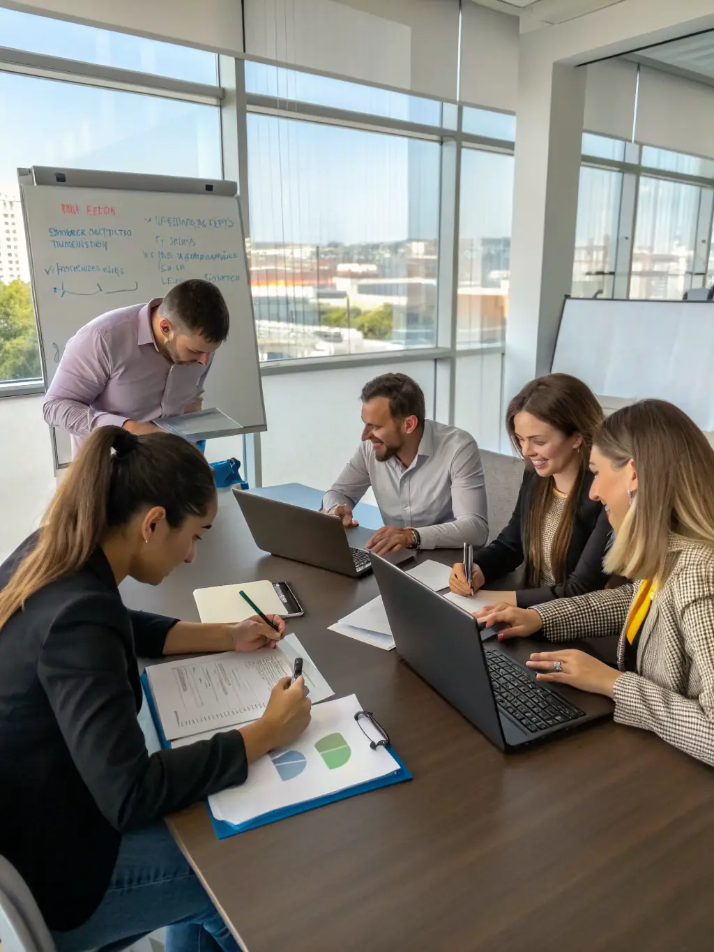 A group of diverse professionals collaborating effectively in a project meeting, highlighting networking opportunities.